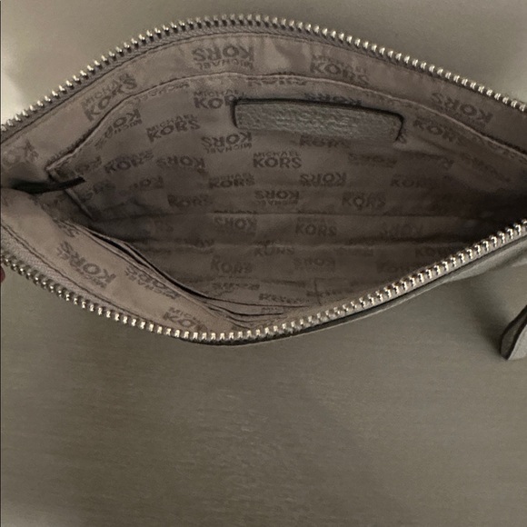 Michael Kors Gray Leather Wristlet - Picture 3 of 4